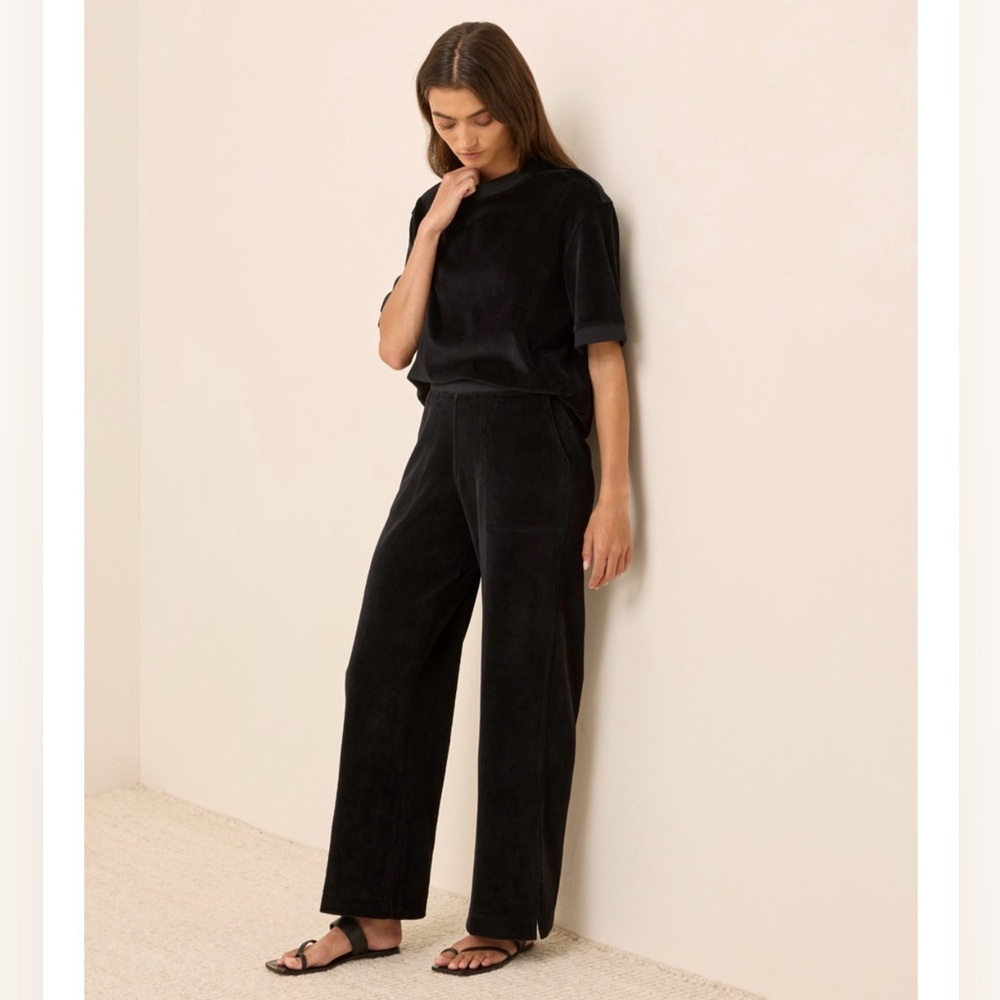 NWT Women's XS Organic Pure Velour Wide Leg Pant